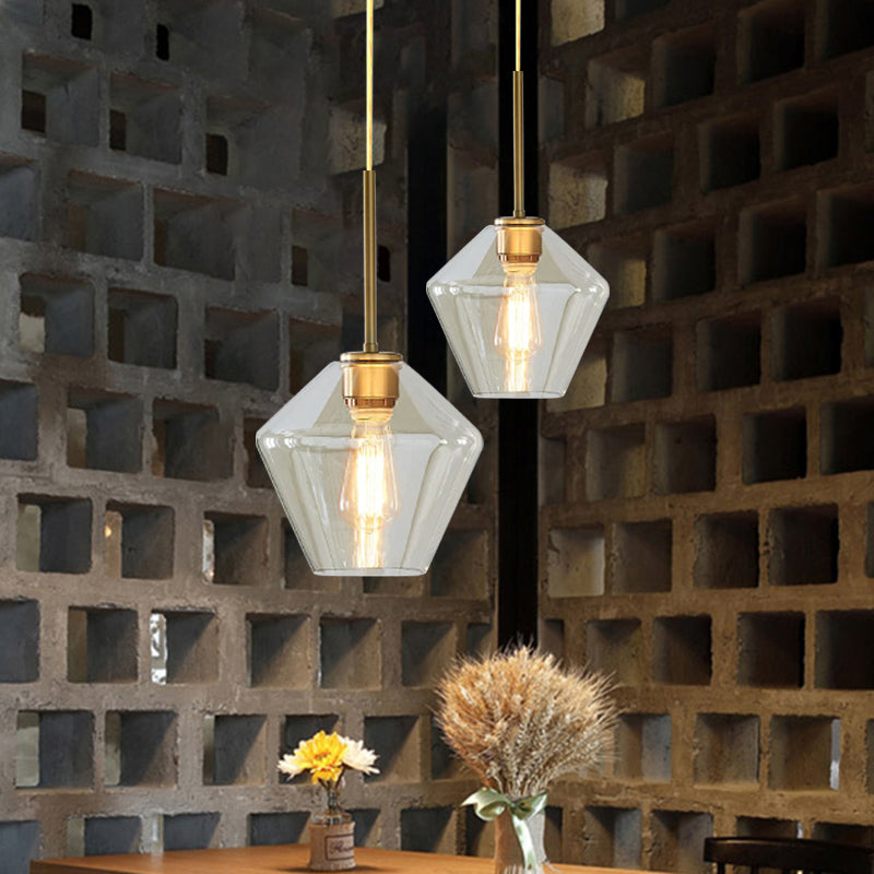 Modern Brass Pendant Light: 4.5/9/12 Wide Glass Shade Hanging Light With Single Lamp Socket - Ideal