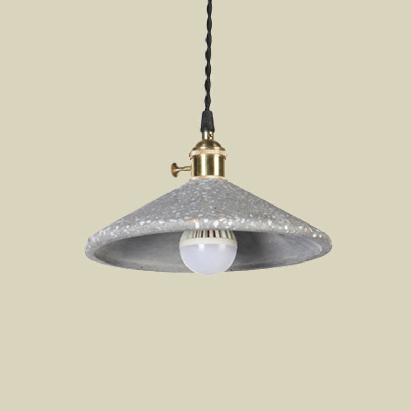 Contemporary Cement Hanging Lamp For Workshop Or Bar