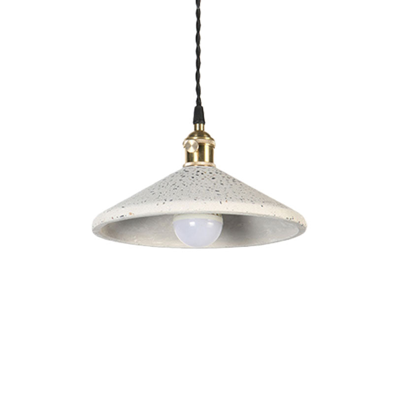 Contemporary Cement Hanging Lamp For Workshop Or Bar
