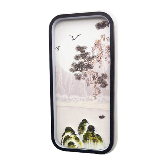 Modern Acrylic Pine Tree Led Wall Light In Black For Guest Room Décor