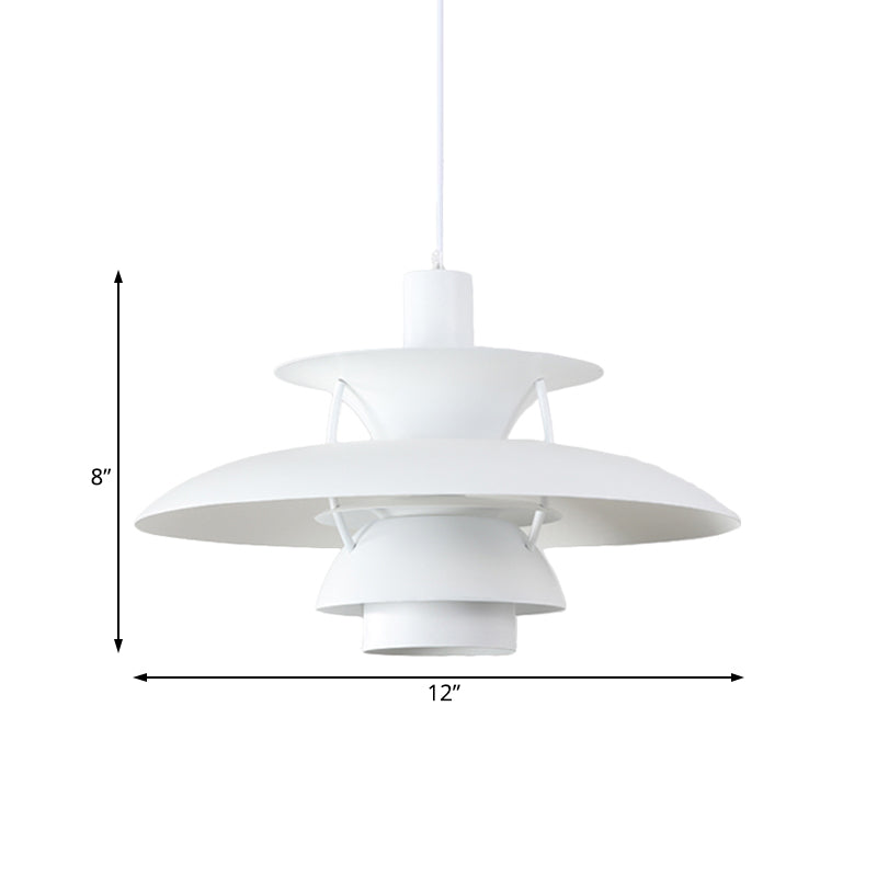 Designer Tiered Metal Pendant Light With Hanging Cord - 1 Ceiling Fixtures