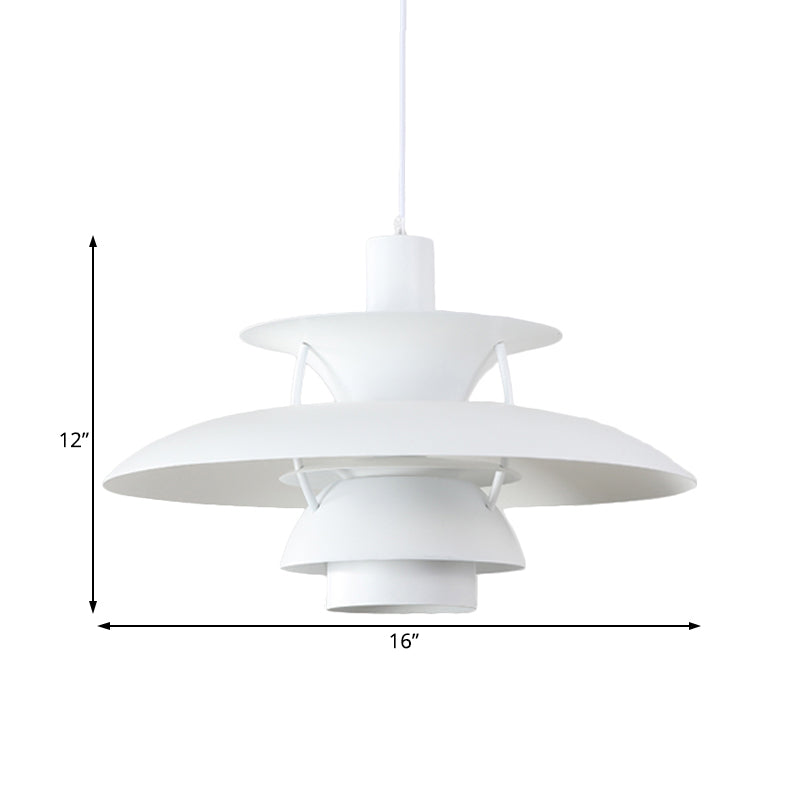 Designer Tiered Metal Pendant Light With Hanging Cord - 1 Ceiling Fixtures