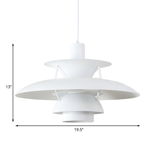 Designer Tiered Pendant Light With Metal Shade - Stylish Ceiling Hanging
