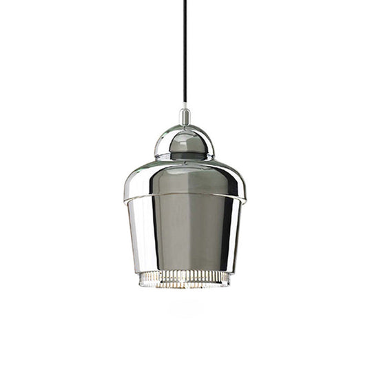 Modern Black/White/Chrome Jar Pendant Ceiling Light - Stylish Iron Hanging
