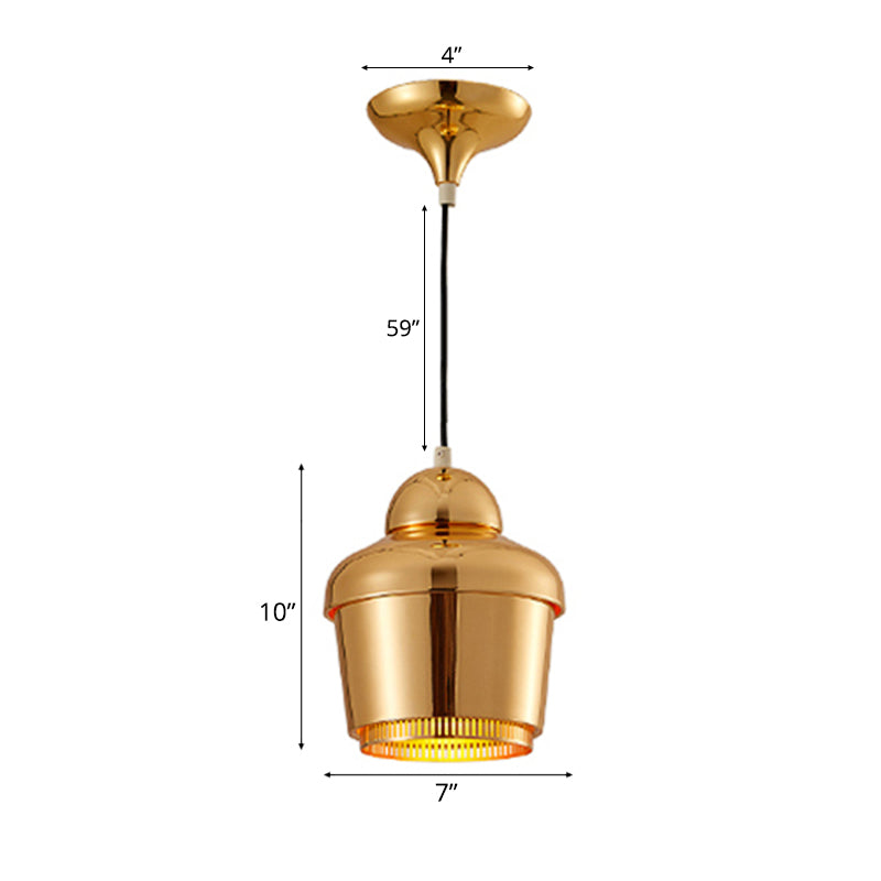 Modern Black/White/Chrome Jar Pendant Ceiling Light - Stylish Iron Hanging