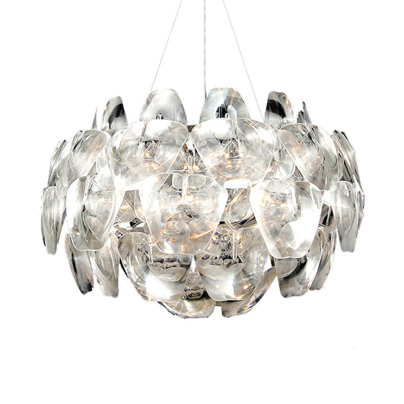 Modern Acrylic Globe Pendant Light - Clear Ceiling Lamp (24’/28.5’/43’ Wide)