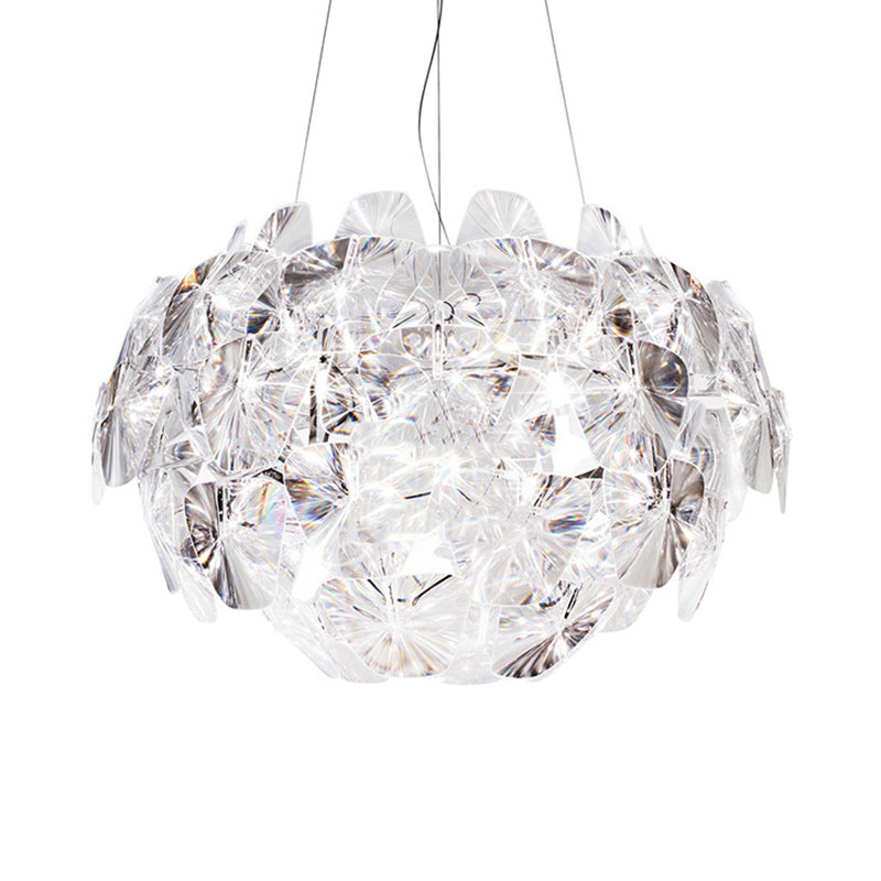 Modern Acrylic Pendant Lighting Fixture - 24/28.5/43 Wide Clear Ceiling Suspension Lamp