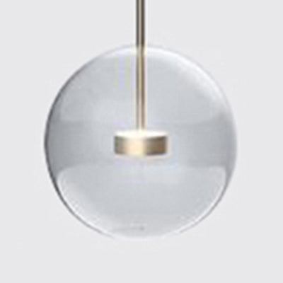 Gold Bubble Glass Pendant Light With Led Bulbs - Modernist Ceiling Lamp (1/4/6 Lights) 1 /