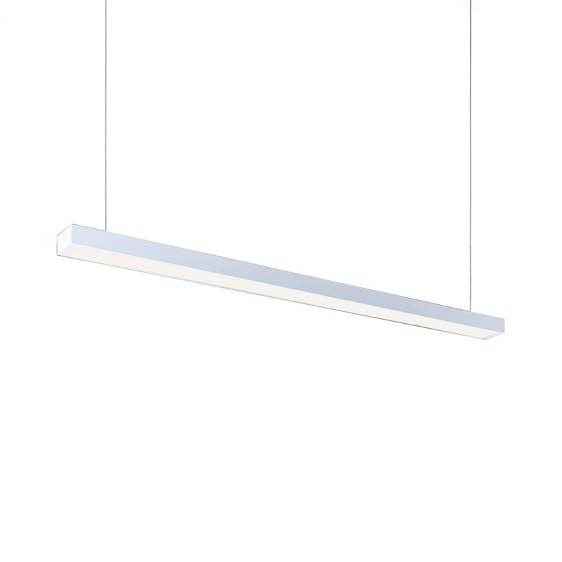 Sleek Rectangular Led Hanging Light - Minimal Silver/Black/White 23.5’/35.5’/47’ Long 5’/8’/12’ Wide