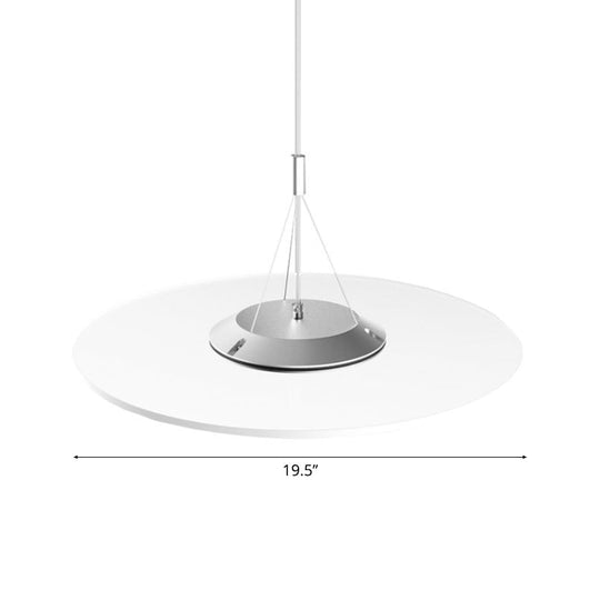 Sleek Led Acrylic Pendant Ceiling Light For Dining Room - Clear Disc Design