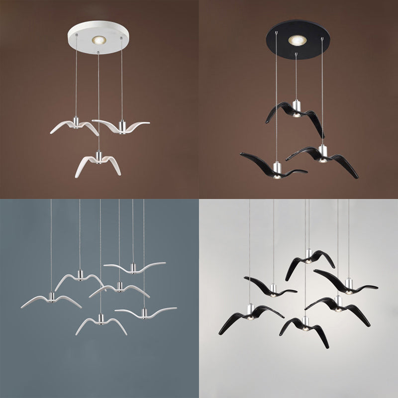 Art Deco Seagull Pendant Light For Children’s Room