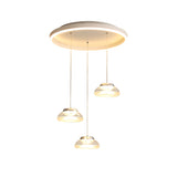 Modern Acrylic Jar Shaped Multi Ceiling Light With 3 White Led Heads
