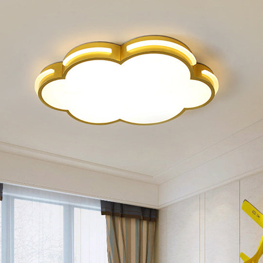 Gold Nordic Cloud-Shape Led Ceiling Flush Mount Light For Bedroom