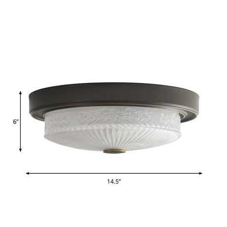 Black Led Crystal Flush Mount Ceiling Light For Rustic Bedroom