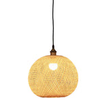 12’/14’/21.5’ Asian Beige Pendant Lamp With Bamboo Shade - Dining Room Suspension Light / 14’