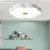 12’/16’ Modern Flower Flush Mount Ceiling Light With Acrylic Diffuser - Metal Led Black/White