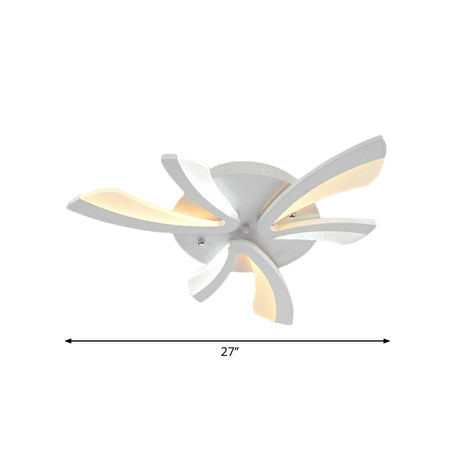 Modern Dandelion Flush Mount Light - Acrylic Ceiling Fixture With 3/5/9 Lights For Living Room In