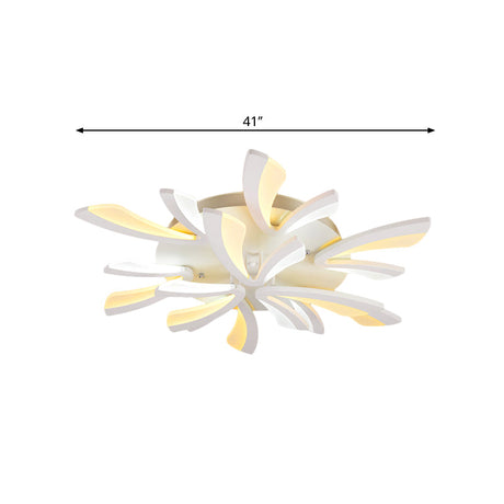 Modern Dandelion Flush Mount Light - Acrylic Ceiling Fixture With 3/5/9 Lights For Living Room In