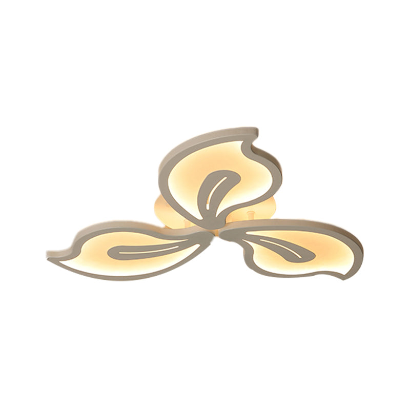 Modern Bauhinia Leaf Flush Light: Acrylic Led Ceiling Lamp For Living Room. Available In 3/5/9 -