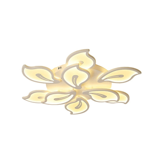 Modern Bauhinia Leaf Flush Light: Acrylic Led Ceiling Lamp For Living Room. Available In 3/5/9 -