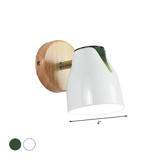Modern Rotatable Wall Sconce Light With Metallic Bud Shade - Ideal For Kitchen And Cloth Shop
