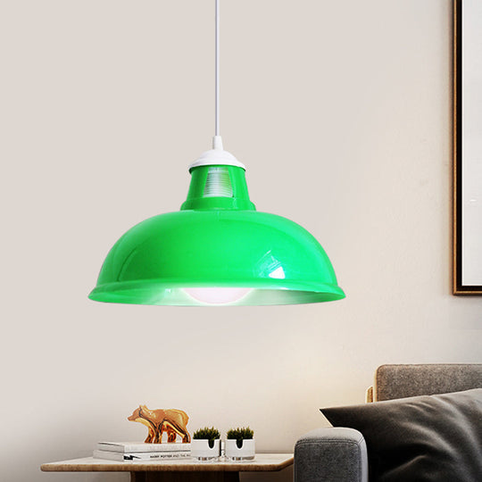 Vintage Coin Pattern Pendant Light With Acrylic Shade - 1 Bulb Ceiling Fixture For Restaurant