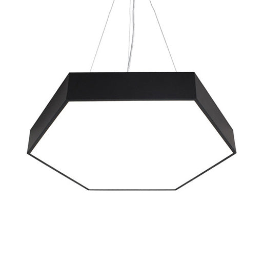 Contemporary Led Hexagon Pendant Lamp - Yellow/Silver/Purple 12’/18’/23.5’ Wide