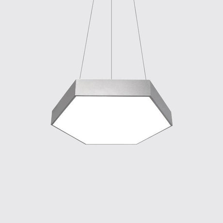 Contemporary Hexagon Pendant Lamp With Led Yellow/Silver/Purple Metal Ceiling Light Multiple Sizes