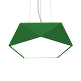 Modern Pentagon Pendant Light With Led - 16.5/20.5/24.5 Wide White/Black/Yellow Ceiling Lamp Acrylic