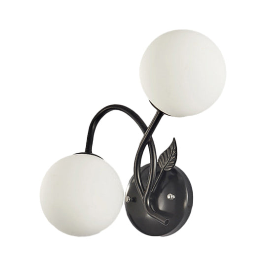 Sphere Sconce Light With Faceted Glass In Black For Modern Spaces