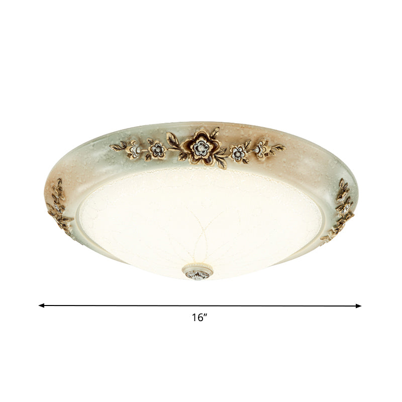 Traditional Led Dome Ceiling Light With Milky White Glass In 3 Sizes And 2 Temperatures -
