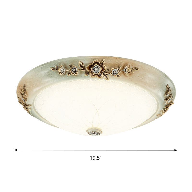 Traditional Led Dome Ceiling Light With Milky White Glass In 3 Sizes And 2 Temperatures -