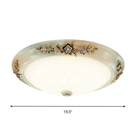 Traditional Led Dome Ceiling Light With Milky White Glass In 3 Sizes And 2 Temperatures -