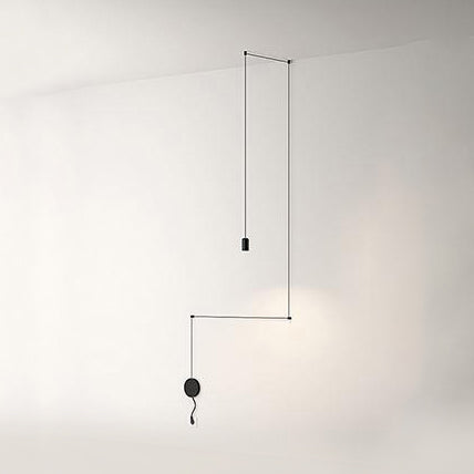 Contemporary Metal Ceiling Pendant Light Line Hanging 1/3/9 Black Design For Living Room 1 /