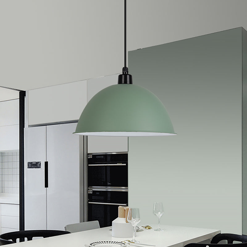 Nordic Gallery Café Aluminum Pendant Lamp: Stylish Bowl Hanging Light