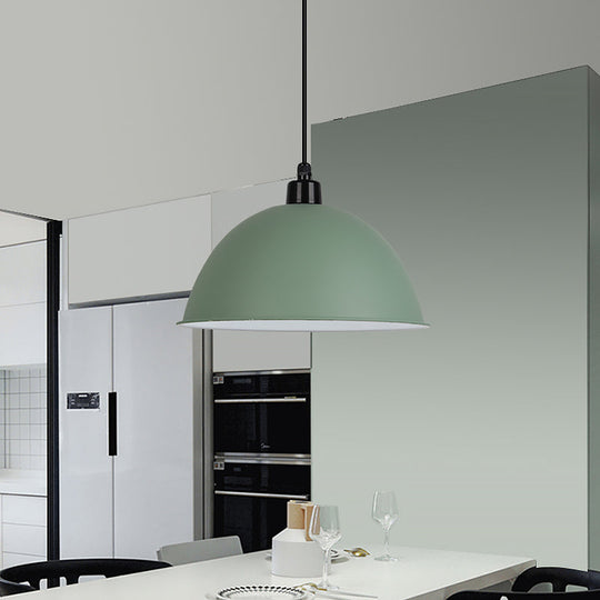 Nordic Gallery Café Aluminum Pendant Lamp: Stylish Bowl Hanging Light