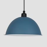 Nordic Stylish Bowl Pendant Lamp - Single Light Aluminum Hanging For Gallery Cafe Dark Blue / 14