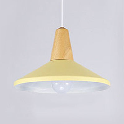 Adjustable Aluminum Pendant Light - Modern Macaron Design 10/14 Inch Width Single Head Living Room