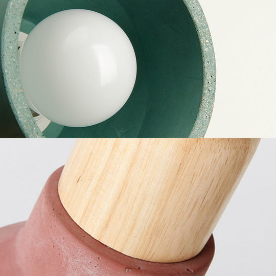 Nordic Style Cement Torch Pendant Lamp For Tea Station - Single Light