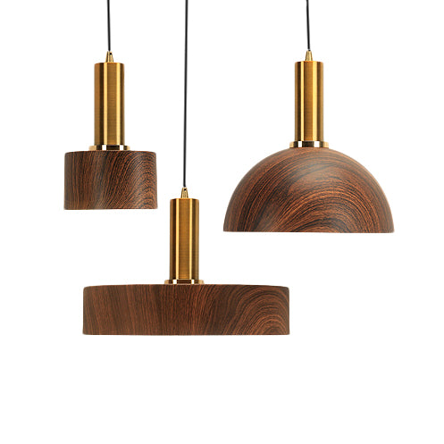 Stylish Wood Pendant Light For Bedroom Or Porch - Small Brown And Modern