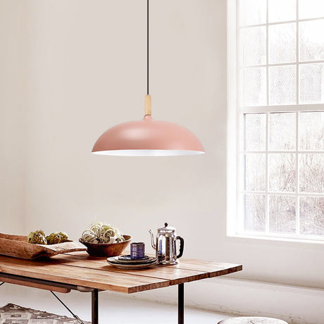 14/18 Nordic Aluminum Candy Colored Saucer Pendant Light - Ideal For Office