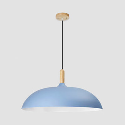 14/18 Nordic Aluminum Candy Colored Saucer Pendant Light - Ideal For Office Purplish Blue / 14