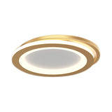 Modern Ceiling Mounted Flush Lighting In Black/Gold - Round/Square Metal Led Fixture For Hallways