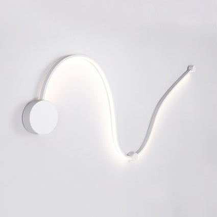 Contemporary Twist Led Wall Sconce - Black/White Warm/White Lighting White / E