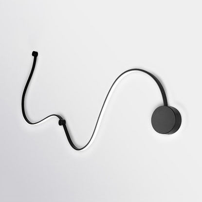 Contemporary Twist Led Wall Sconce - Black/White Warm/White Lighting Black / Warm H