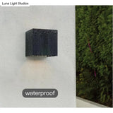 12W Dimmable Cob Modern Brief Cube Adjustable Surface Mounted Led Wall Lamp Outdoor Waterproof