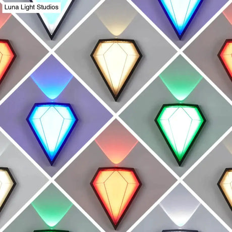 12W Outdoor Waterproof Ip65 Diamond Led Wall Light Porch Garden Lamps & Indoor Bedroom Living Room