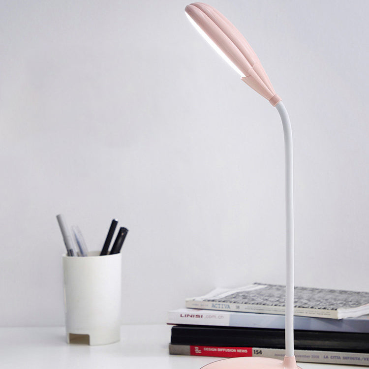 Flexible Usb Rechargeable Led Desk Lamp With Touch Control Dimming - Blue/Pink/White Ideal For