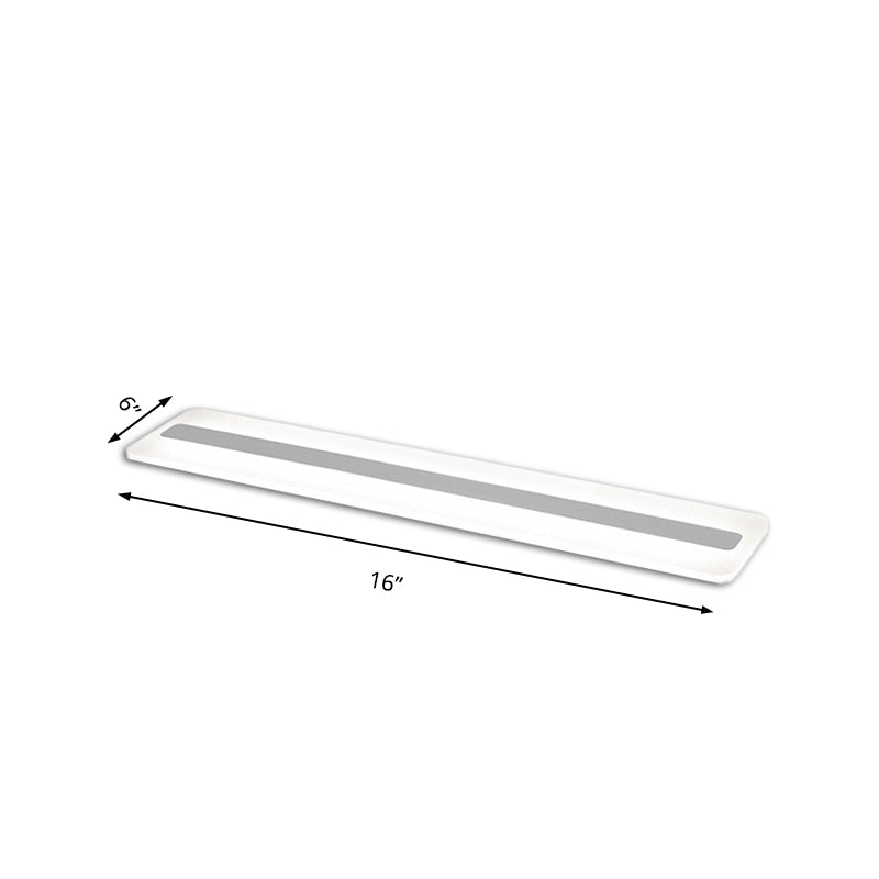 Wide Linear Led Modern Ceiling Light Fixture - 16’/23’/31.5’ Flushmount Reception Acrylic Warm/White