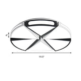 Minimalist Acrylic Triangle Flush Light With Warm/White Led